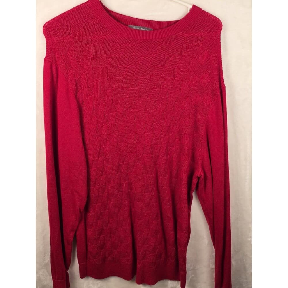 Daniel Cremieux Men's Large Red Cable Knit Pullover‎ - Thumbnail 6