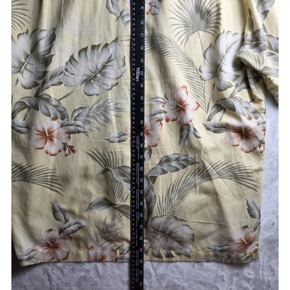 Caribbean Joe Men's Large Silk Blend Hawai Tropical Short Sleeve Shirt - Thumbnail 10