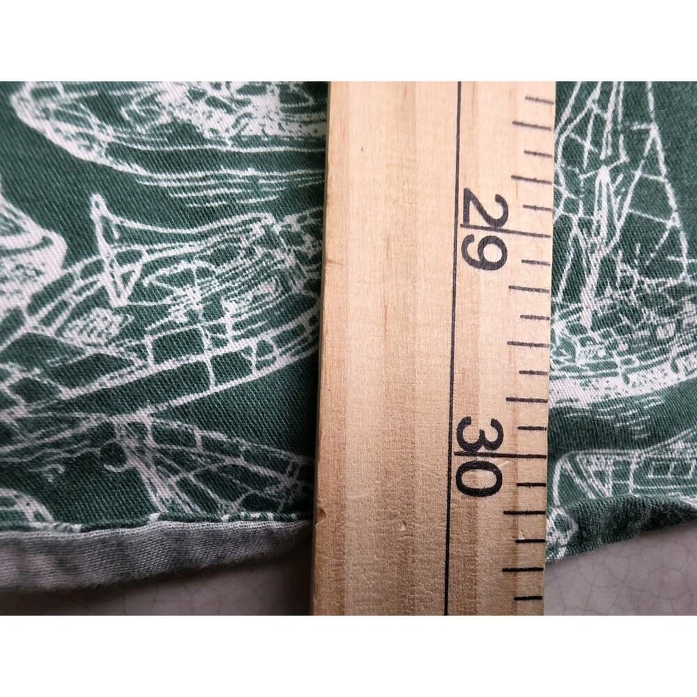 Roundtree‎ & Yorke Men's Large Green Boat Designs Short Sleeve Button Up Shirt - Thumbnail 8
