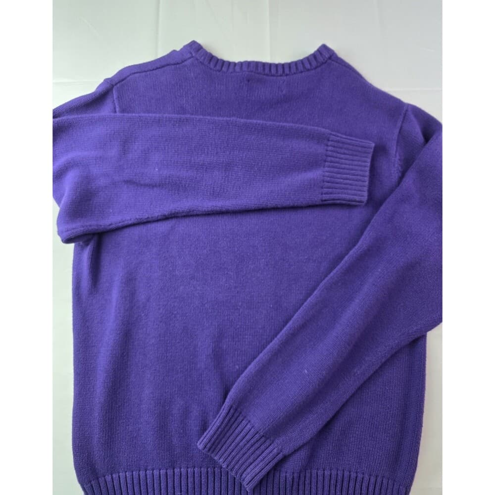 Vintage CHAPS Men’s XL Purple Cable Knit Sweater‎ - Thumbnail 4