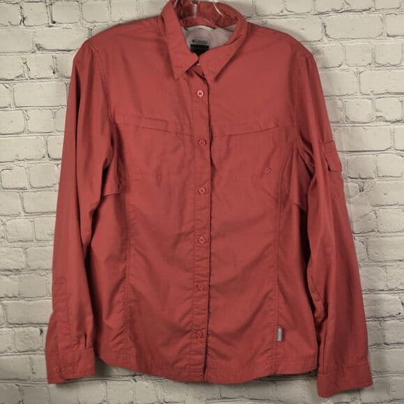 Columbia Women's Medium Coral Titanium Vented Roll Tab Fishing Shirt - Thumbnail 9