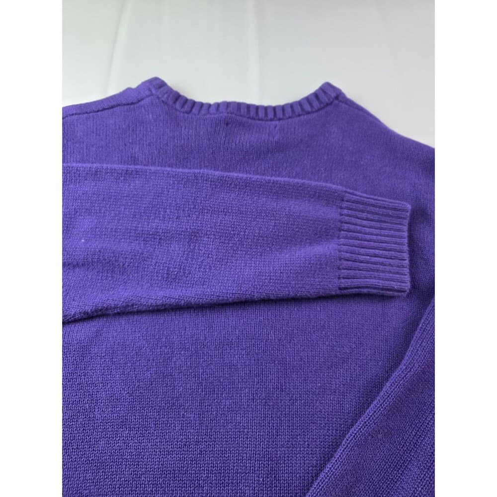Vintage CHAPS Men’s XL Purple Cable Knit Sweater‎ - Thumbnail 6