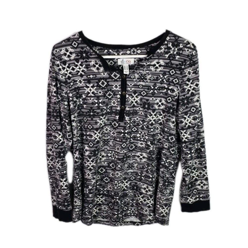 Denim & Co Women's Small Multicolored Long Sleeve Shirt - Thumbnail 6