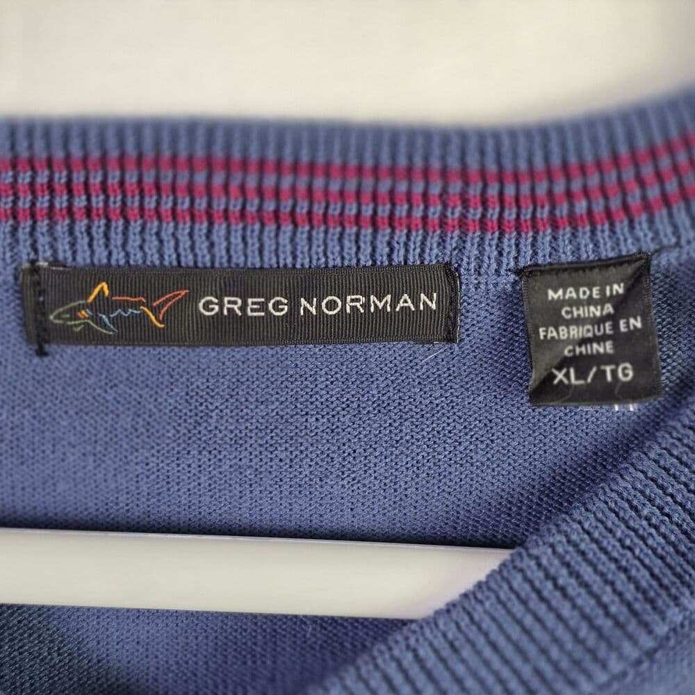 Greg Norman Men's‎ XL Blue Sweater Vest - Thumbnail 2