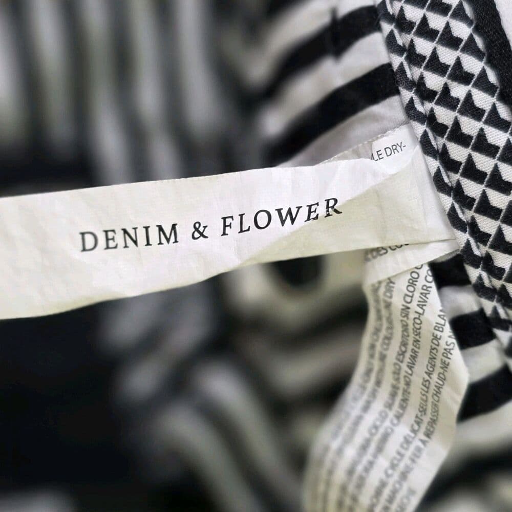 Denim And Flower Men's 32" Black Oxford Cotton Shorts - Thumbnail 4