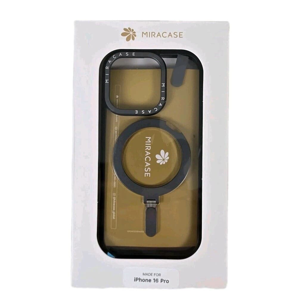 Miracase: iPhone 15 Pro Black ‎ Case (6.1"): Kickstand, Magnetic Ring Holder - Thumbnail 3