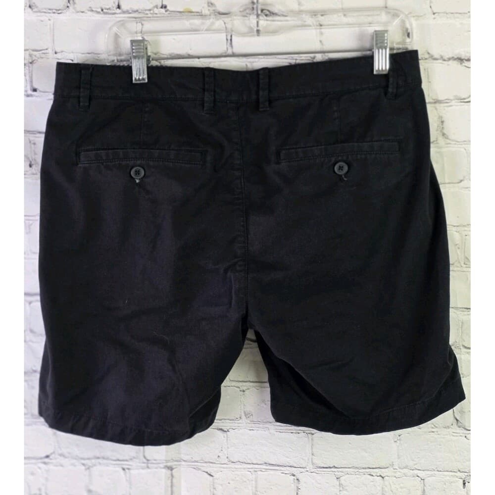 Denim And Flower Men's 32" Black Oxford Cotton Shorts - Thumbnail 11