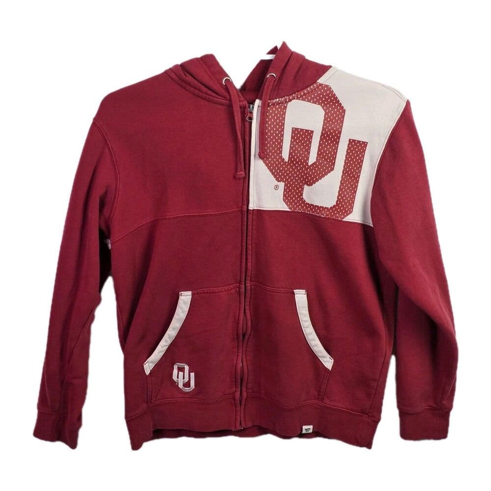 Vintage Fanatics Oklahoma Sooners Adult‎ Medium Red Hoodie - Thumbnail 10