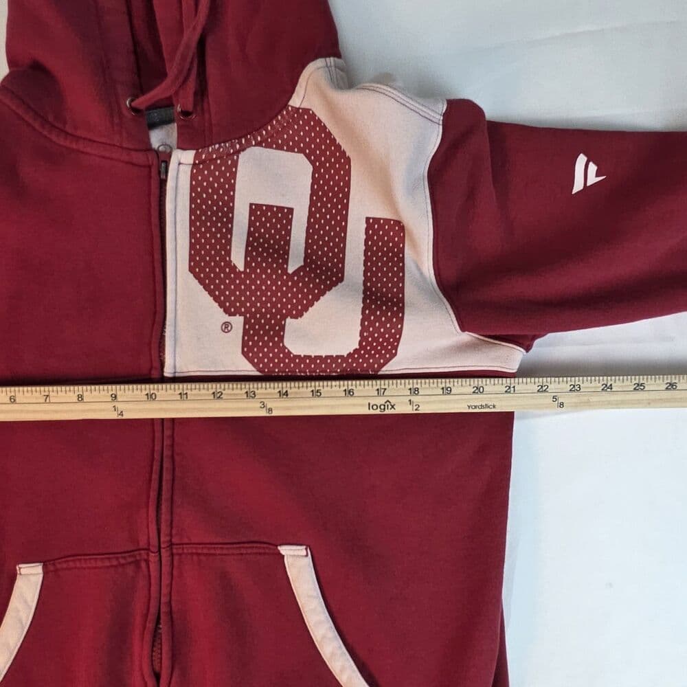 Vintage Fanatics Oklahoma Sooners Adult‎ Medium Red Hoodie - Thumbnail 2