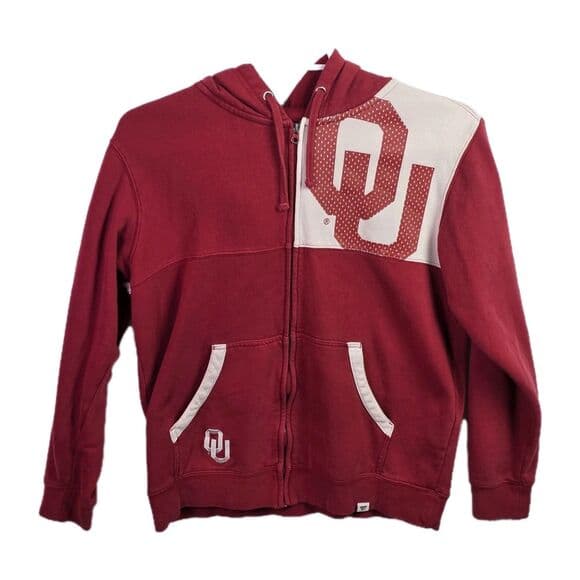 Vintage Fanatics Oklahoma Sooners Adult‎ Medium Red Hoodie - Thumbnail 11