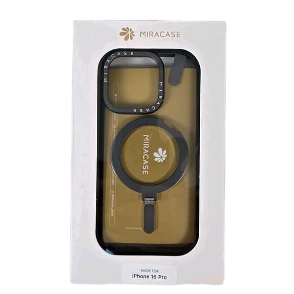 Miracase: iPhone 15 Pro Black ‎ Case (6.1"): Kickstand, Magnetic Ring Holder - Thumbnail 4