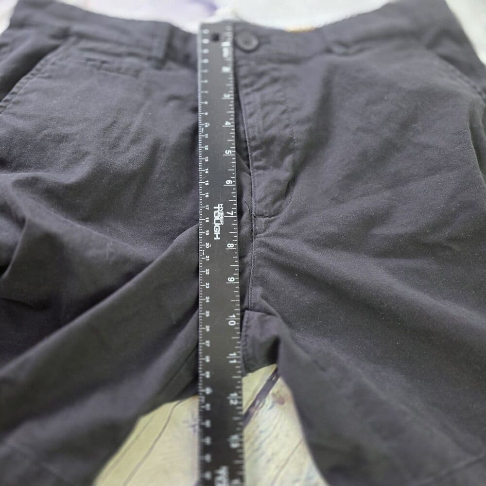 Denim And Flower Men's 32" Black Oxford Cotton Shorts - Thumbnail 10