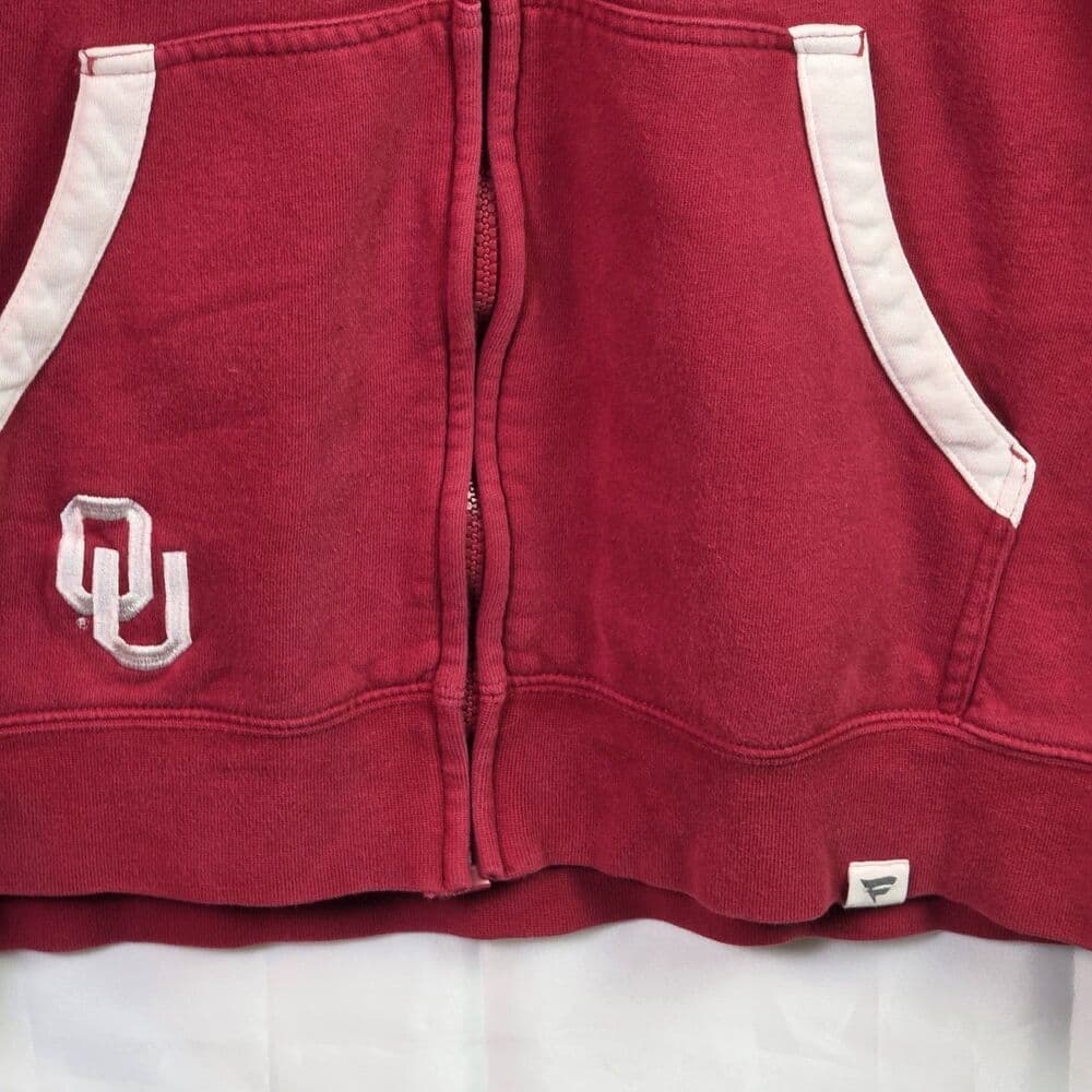 Vintage Fanatics Oklahoma Sooners Adult‎ Medium Red Hoodie - Thumbnail 6