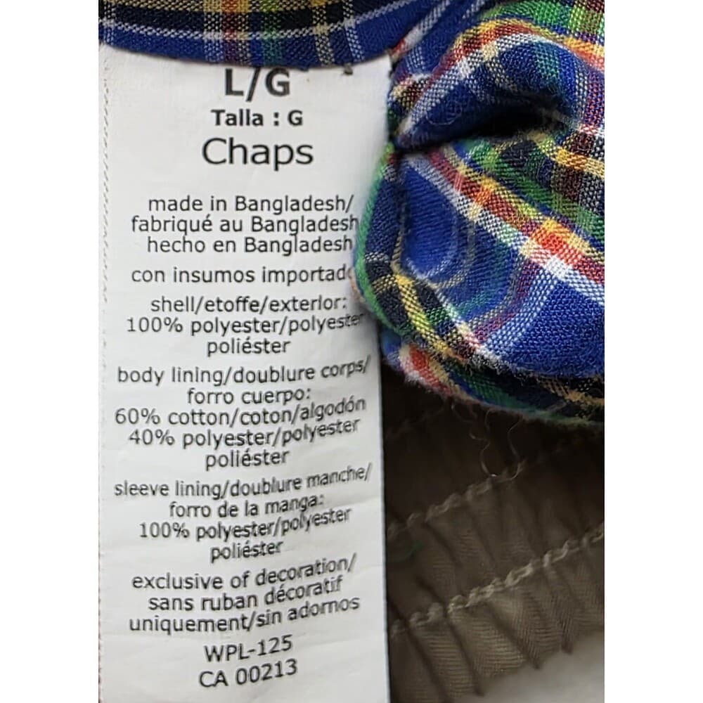 Vintage Chap's Men's Large Tan Long Sleeve‎ Full Zip Jacket - Thumbnail 3