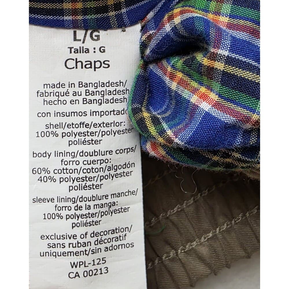 Vintage Chap's Men's Large Tan Long Sleeve‎ Full Zip Jacket - Thumbnail 2