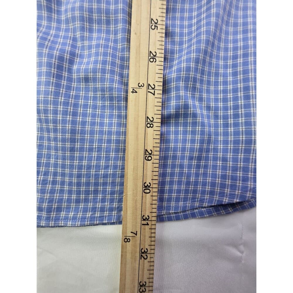 Daniel Cremieux Mens XL Blue Checkered Button Up Long‎ Sleeve Shirt - Thumbnail 8