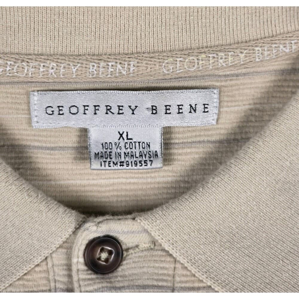 Geoffrey Beene Men’s XL (3) Yellow/Green Stripes‎ And Green Solid Short Sleeve - Thumbnail 9