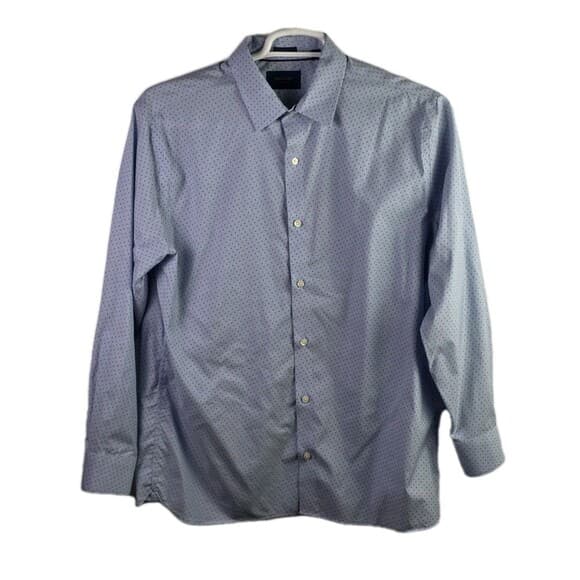 Fairlane Men's Large Blue Plaid No Stretch Long Sleeve Button Down Shirt - Thumbnail 10