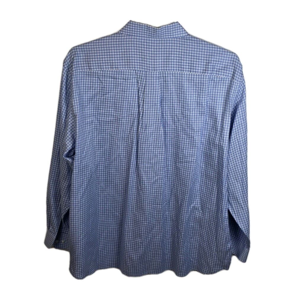 Daniel Cremieux Mens XL Blue Checkered Button Up Long‎ Sleeve Shirt - Thumbnail 4