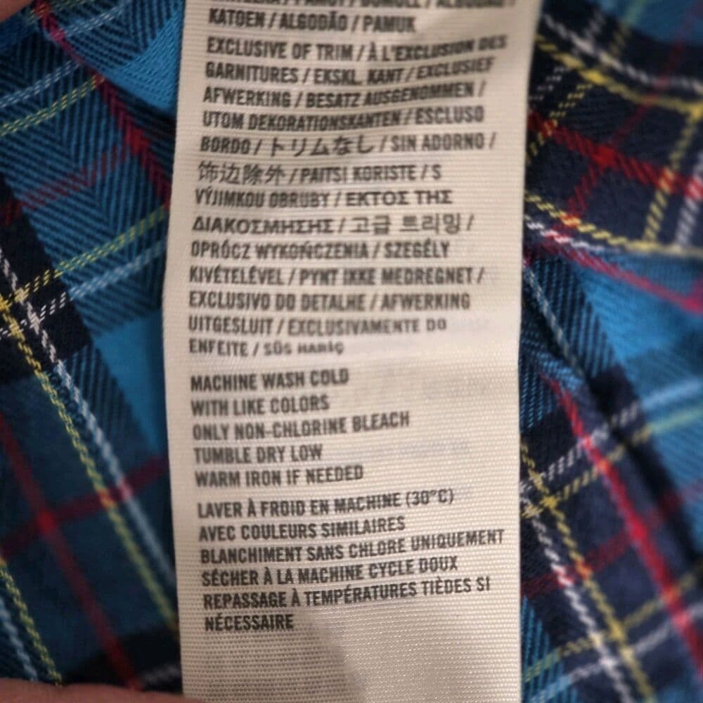 Hollister Shirt Men's Small Blue Plaid Flannel Pearl Snap Long Sleeve Shirt - Thumbnail 3