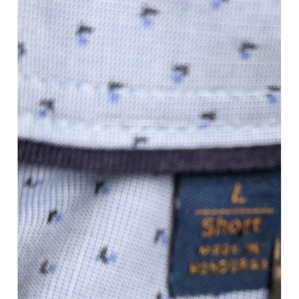 Fairlane Men's Large Blue Plaid No Stretch Long Sleeve Button Down Shirt - Thumbnail 4