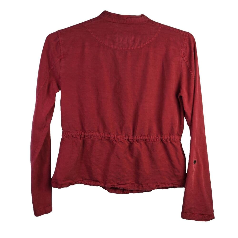 Sanctuary Women’s Medium Red Cargo Jacket With Roll Tab Sleeves - Thumbnail 6