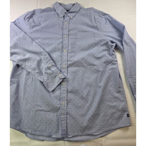Chaps Men's XL Stretch Easy Care‎ Light Blue Long Sleeve Button-Down Shirt - Thumbnail 8