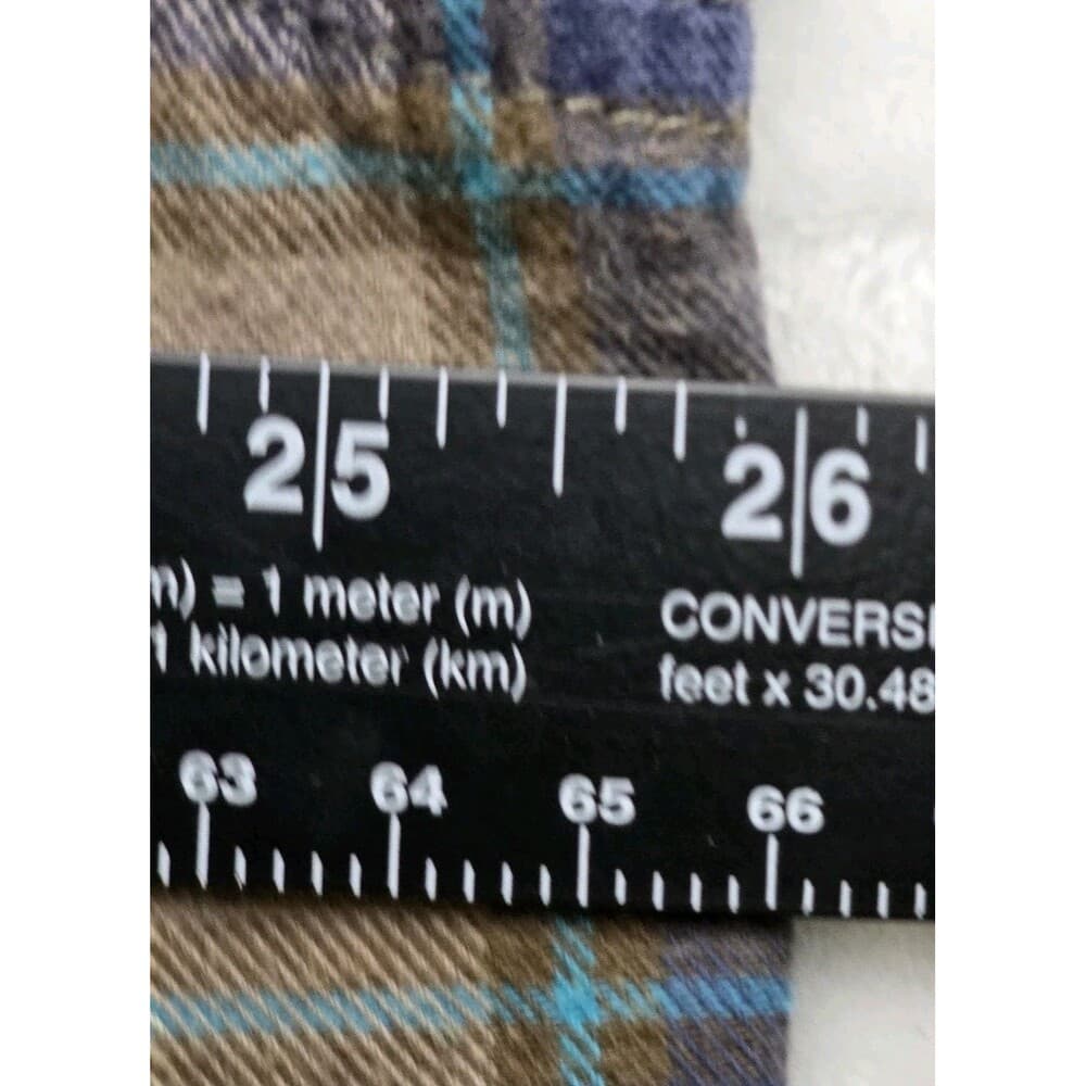 Duluth Trading Co Men's XL Brown & Blue Plaid Long‎ Sleeve Flannel Shirt - Thumbnail 3