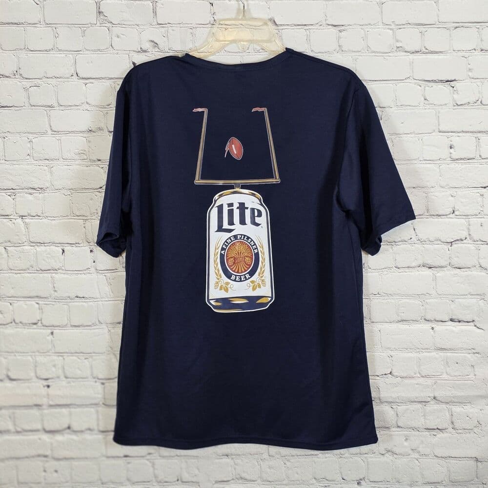 Miller Lite Men's Large Navy Blue Short Sleeve T-Shirt - Thumbnail 4