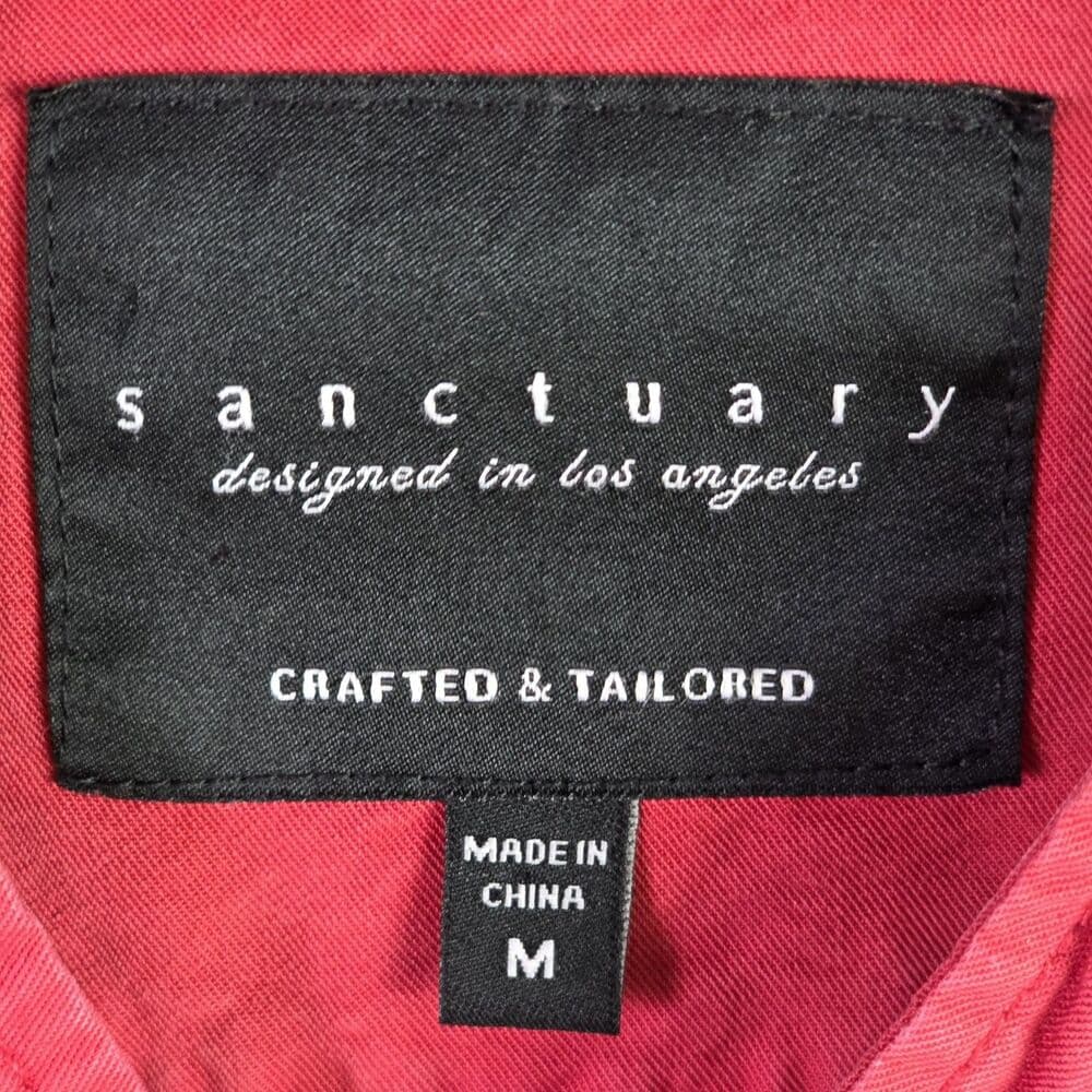 Sanctuary Women’s Medium Red Cargo Jacket With Roll Tab Sleeves - Thumbnail 3
