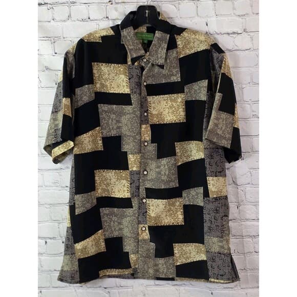 Giorgio Inserti Men's Medium Multicolored Pattern S/S Shirt - Thumbnail 11