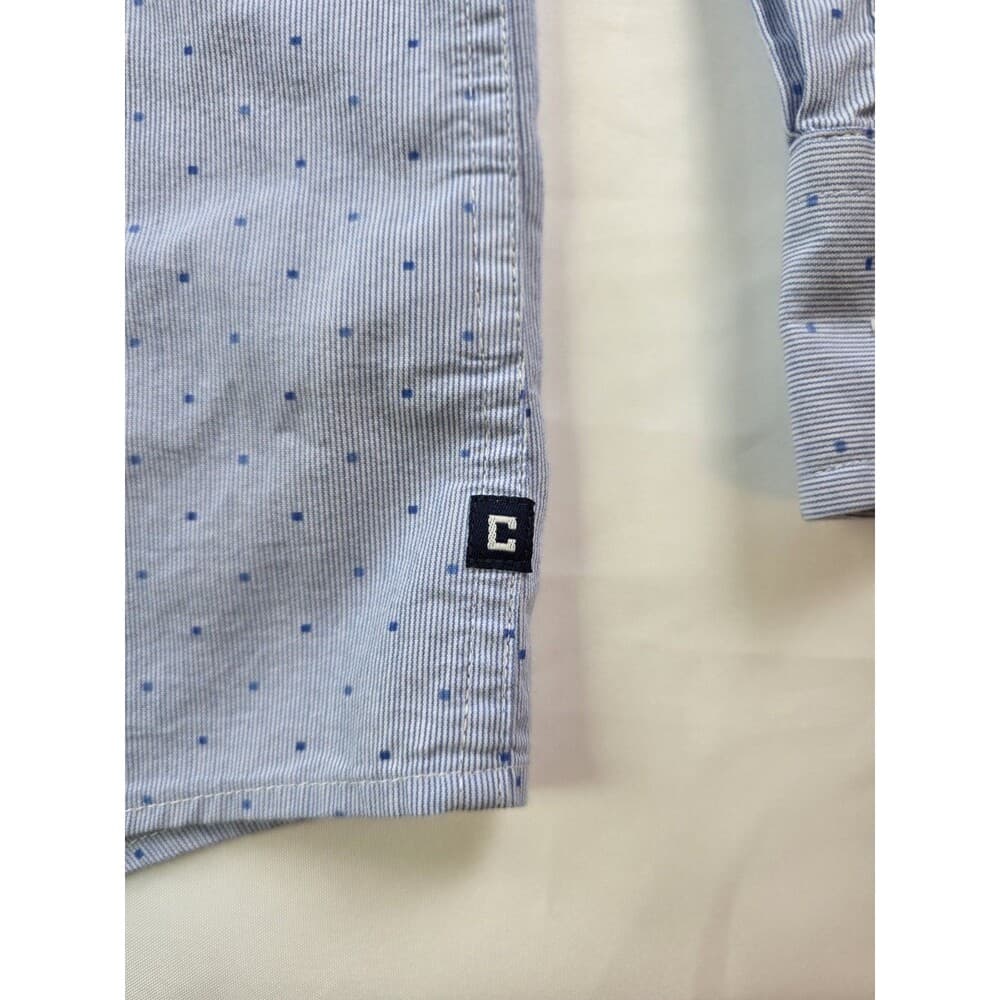 Chaps Men's XL Stretch Easy Care‎ Light Blue Long Sleeve Button-Down Shirt - Thumbnail 4