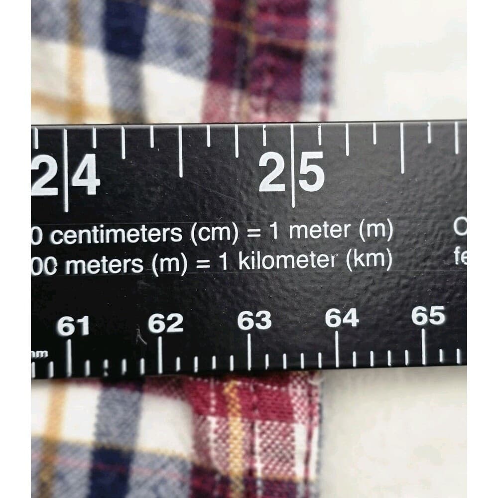 Blue Mountain Men's XL Blue Red‎ Plaid Pocket Long Sleeve Button Down Shirt - Thumbnail 4