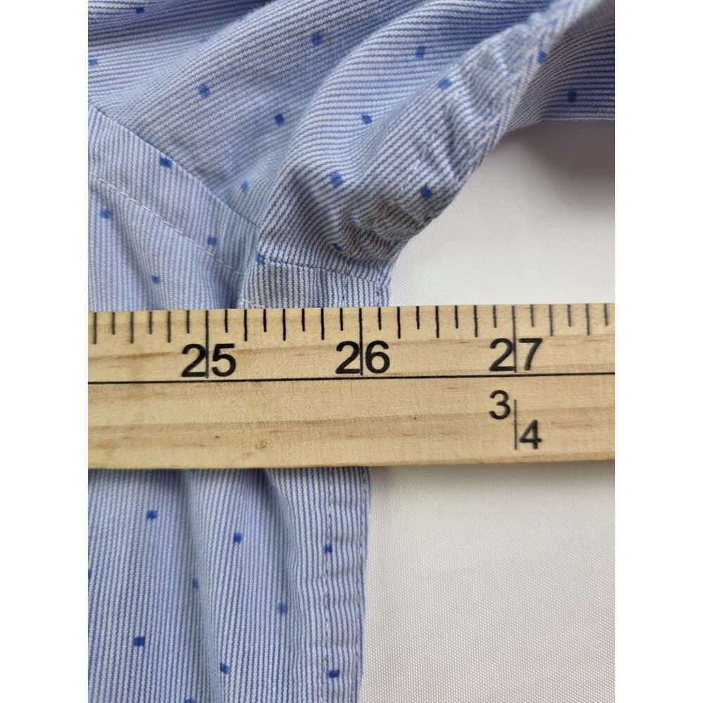 Chaps Men's XL Stretch Easy Care‎ Light Blue Long Sleeve Button-Down Shirt - Thumbnail 3