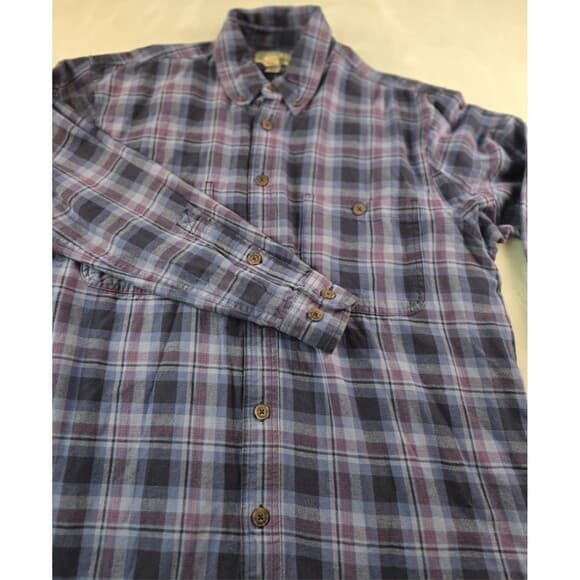 Duluth‎ Men's Size LargeTall Blue Plaid Free Flannel Button Up Shirt - Thumbnail 8
