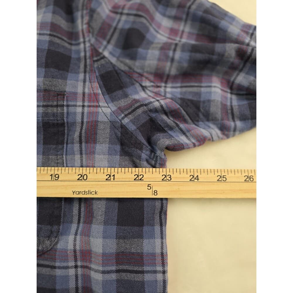 Duluth‎ Men's Size LargeTall Blue Plaid Free Flannel Button Up Shirt - Thumbnail 2