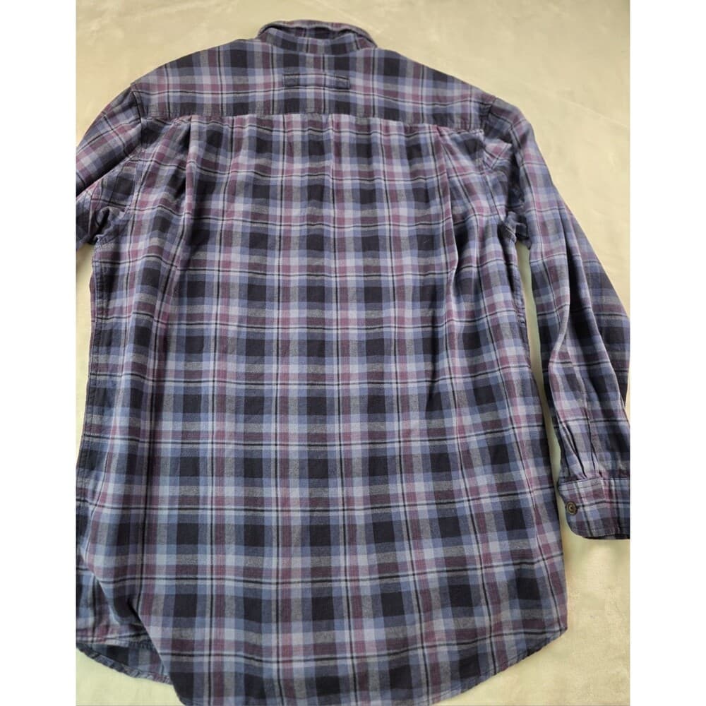 Duluth‎ Men's Size LargeTall Blue Plaid Free Flannel Button Up Shirt - Thumbnail 5