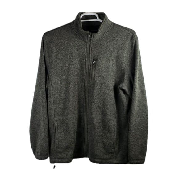 Croft & Barrow Men's Large Olive Green 1/4 Zip Long Sleeve Pullover - Thumbnail 9