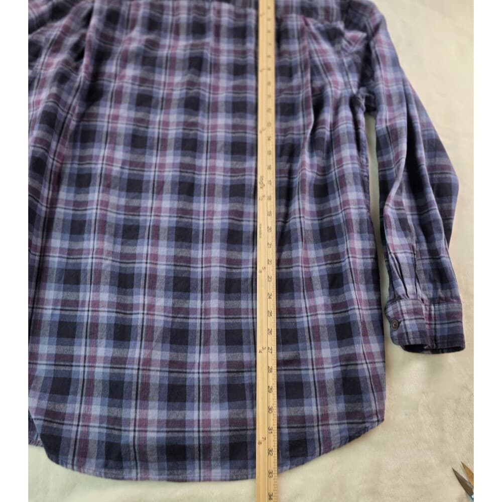 Duluth‎ Men's Size LargeTall Blue Plaid Free Flannel Button Up Shirt - Thumbnail 6
