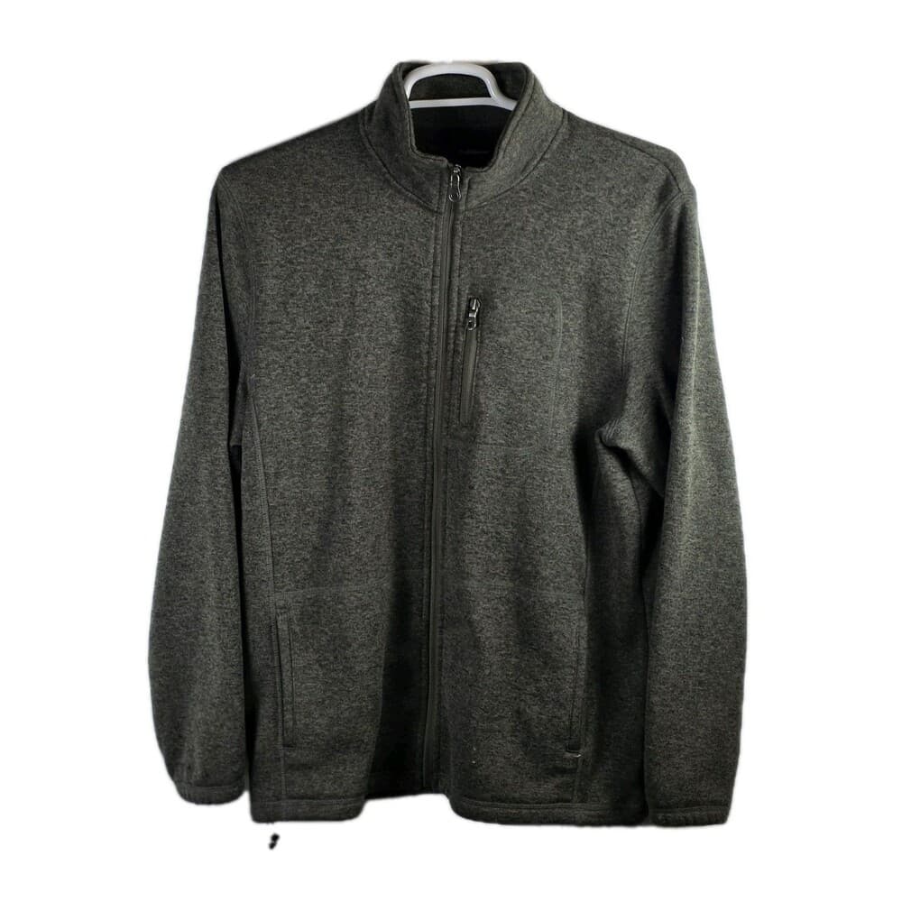 Croft & Barrow Men's Large Olive Green 1/4 Zip Long Sleeve Pullover - Thumbnail 8