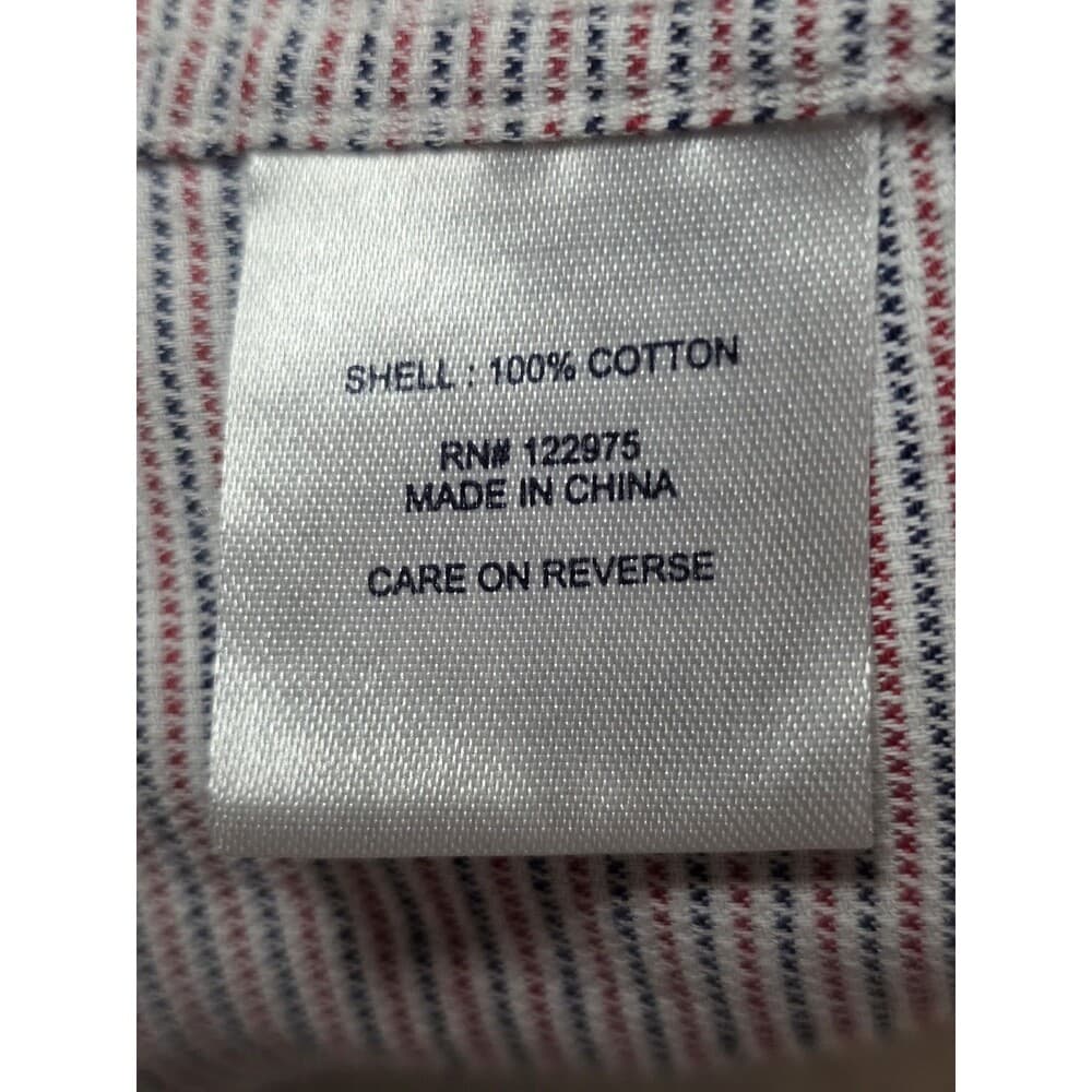 Southern Proper Men's Medium Striped‎ Short Sleeve Button Up Shirt - Thumbnail 4