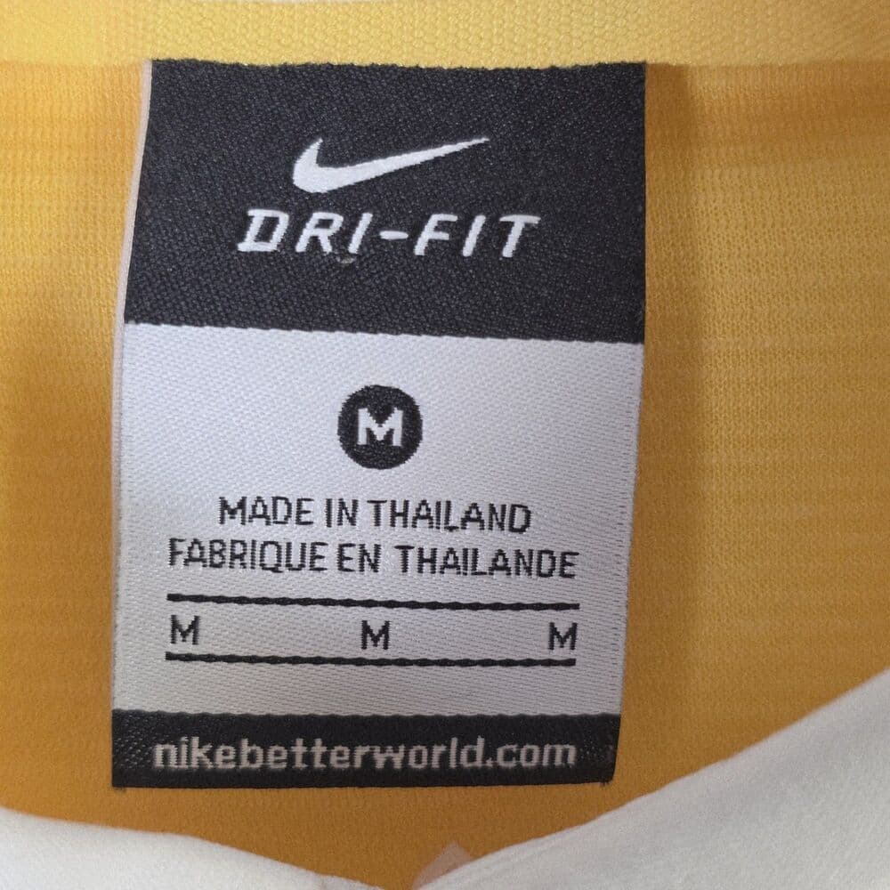 Nike Golf Men's Medium Bright Yellow Dri-Fit Short Sleeve Polo Shirt - Thumbnail 2