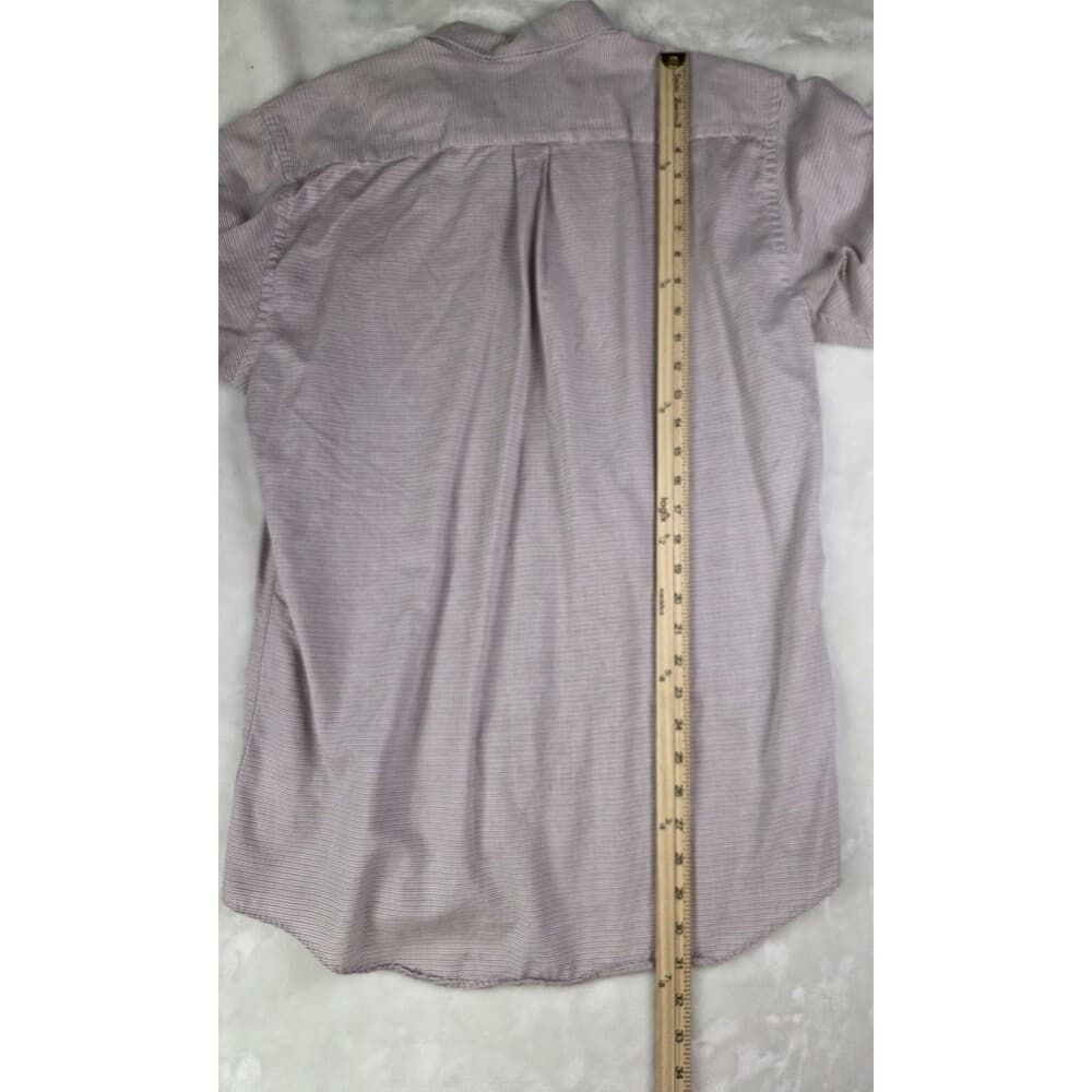 Southern Proper Men's Medium Striped‎ Short Sleeve Button Up Shirt - Thumbnail 6