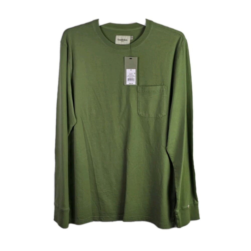 Goodfellows Men's Medium Green Knit Long Sleeve Shirt - Thumbnail 9