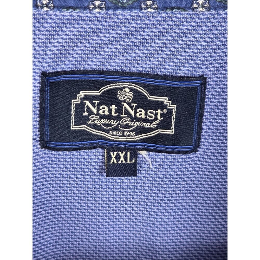 Nat Nast‎ Mens Size XXL 1/4 Zip Cotton Pullover With FLaws - Thumbnail 4