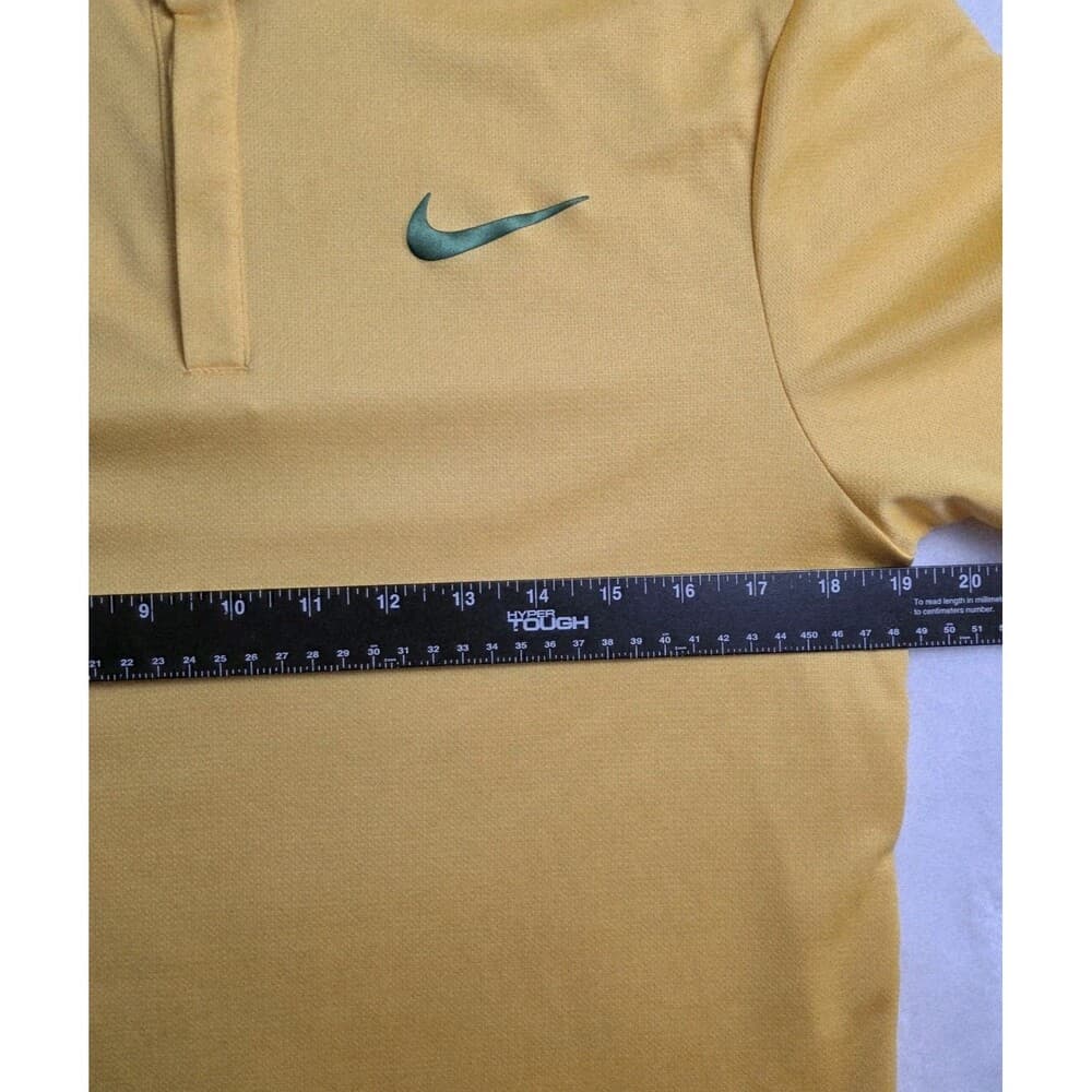 Nike Golf Men's Medium Bright Yellow Dri-Fit Short Sleeve Polo Shirt - Thumbnail 5