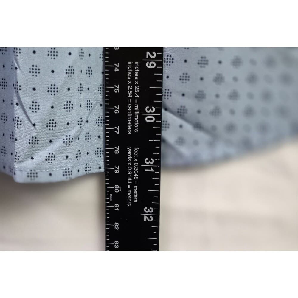 International Report Men's Large Blue Geometric Long Sleeve Button Down Shirt - Thumbnail 8