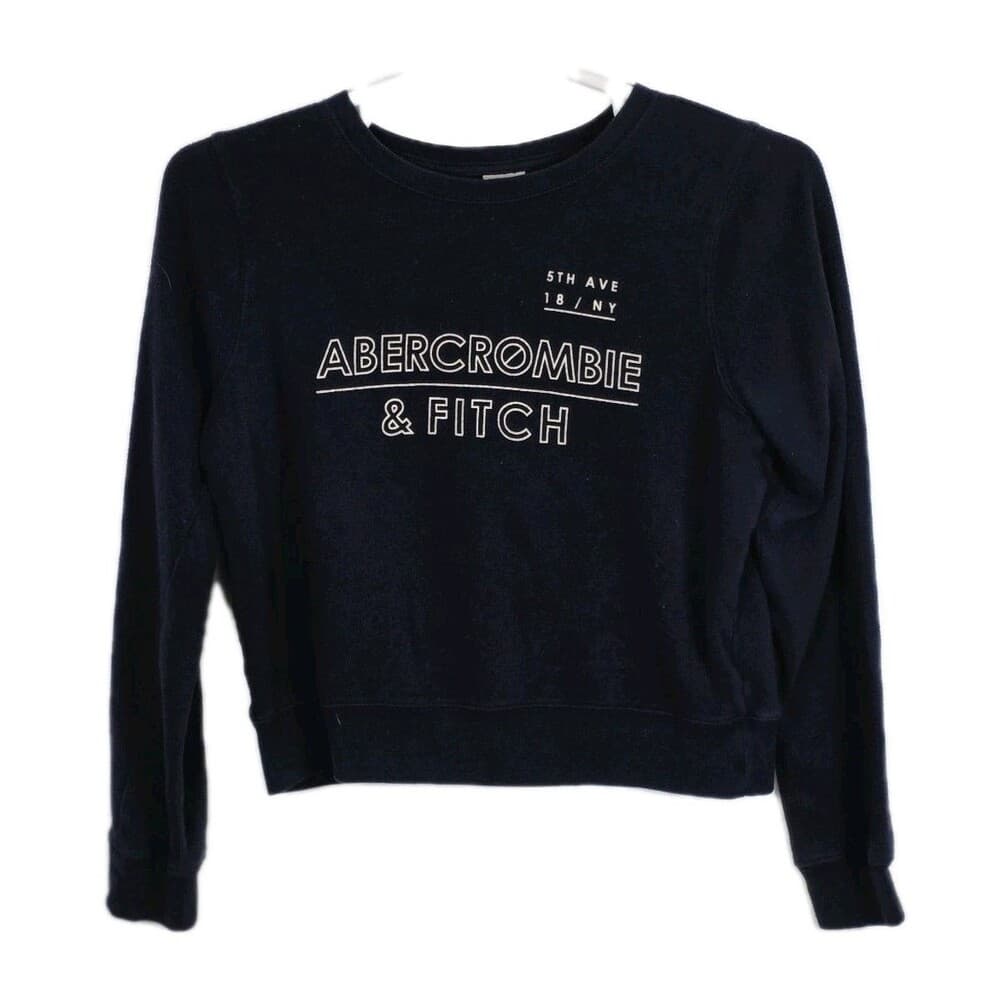 Abercrombie Womans Medium Navy‎ Blue Sweatshirt - Thumbnail 5