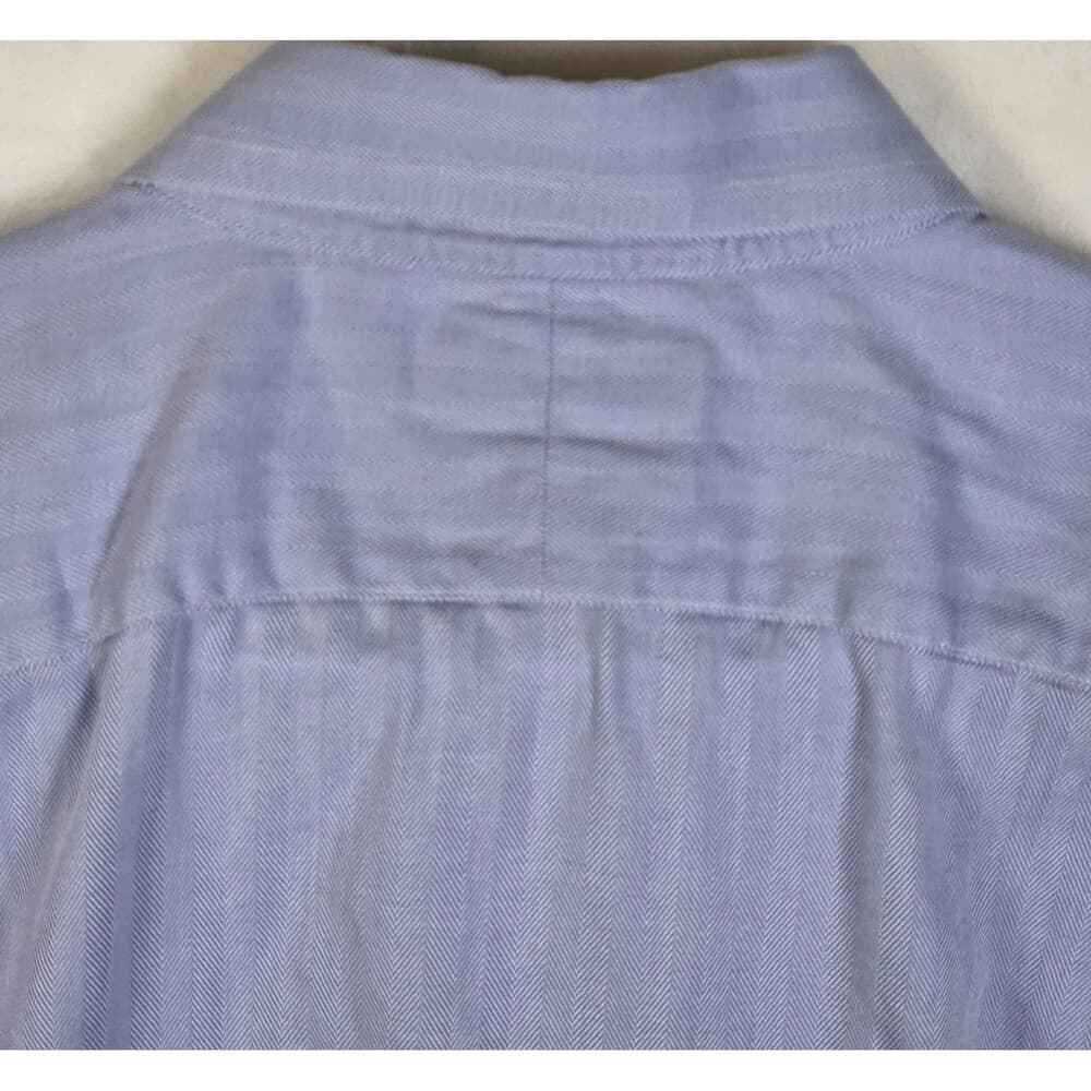 Daniel Cremieux Men's 17 - 33 Blue‎ Shirt with Pinstripes - Thumbnail 6