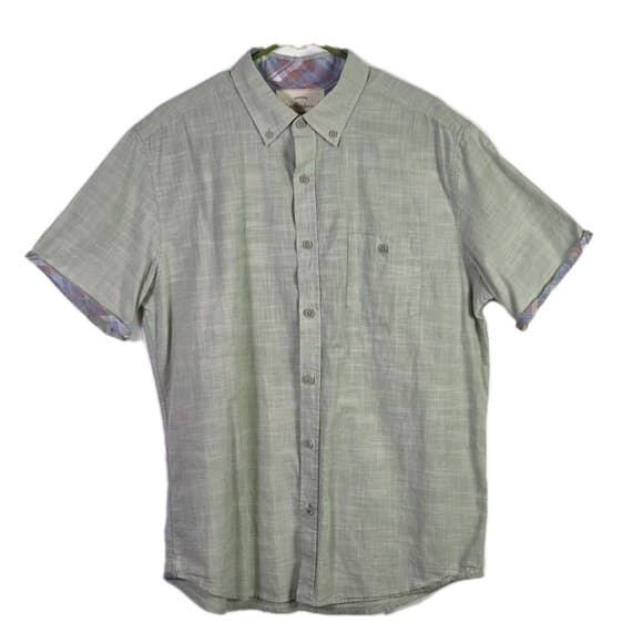 Weatherproof Men's XL Olive Green Short Sleeve Button Down Shirt - Thumbnail 13